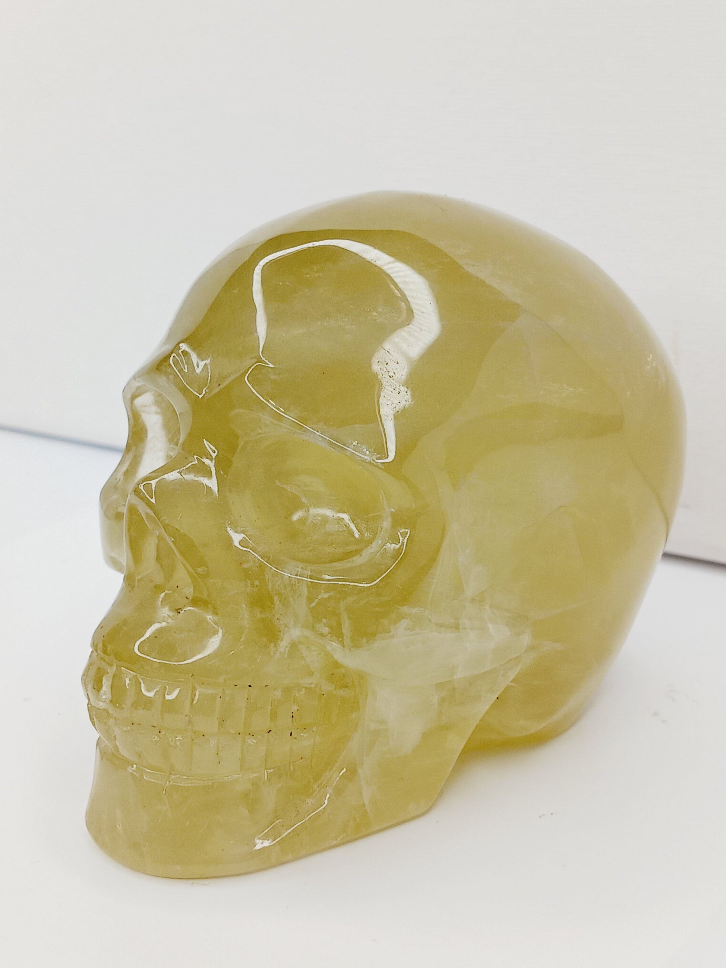 💛✨ Natural Citrine Skull – 4’’ x 3.5’’ – Manifestation Joy & Abundant Energy! 💀 - Carvings
