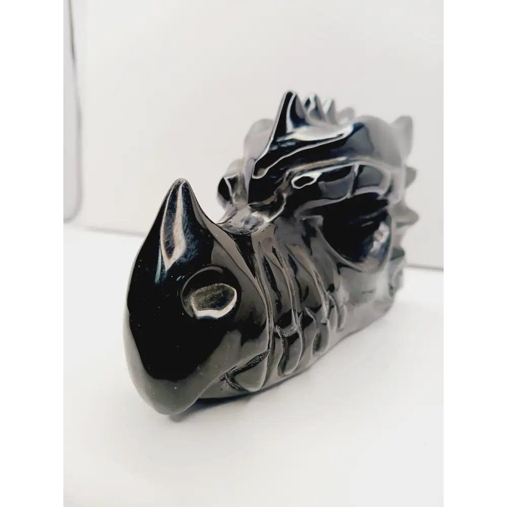 🐉🖤 Obsidian Dragon Head Carving 7’’ – Protection Power and Ancient Magic! ✨