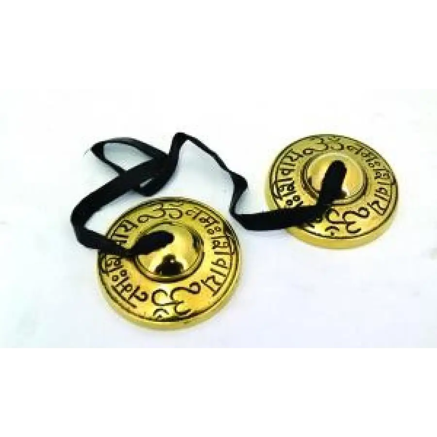 Om Namaha Shivaya Tibetan 2’’ Cymbals - Vibrational and Sound