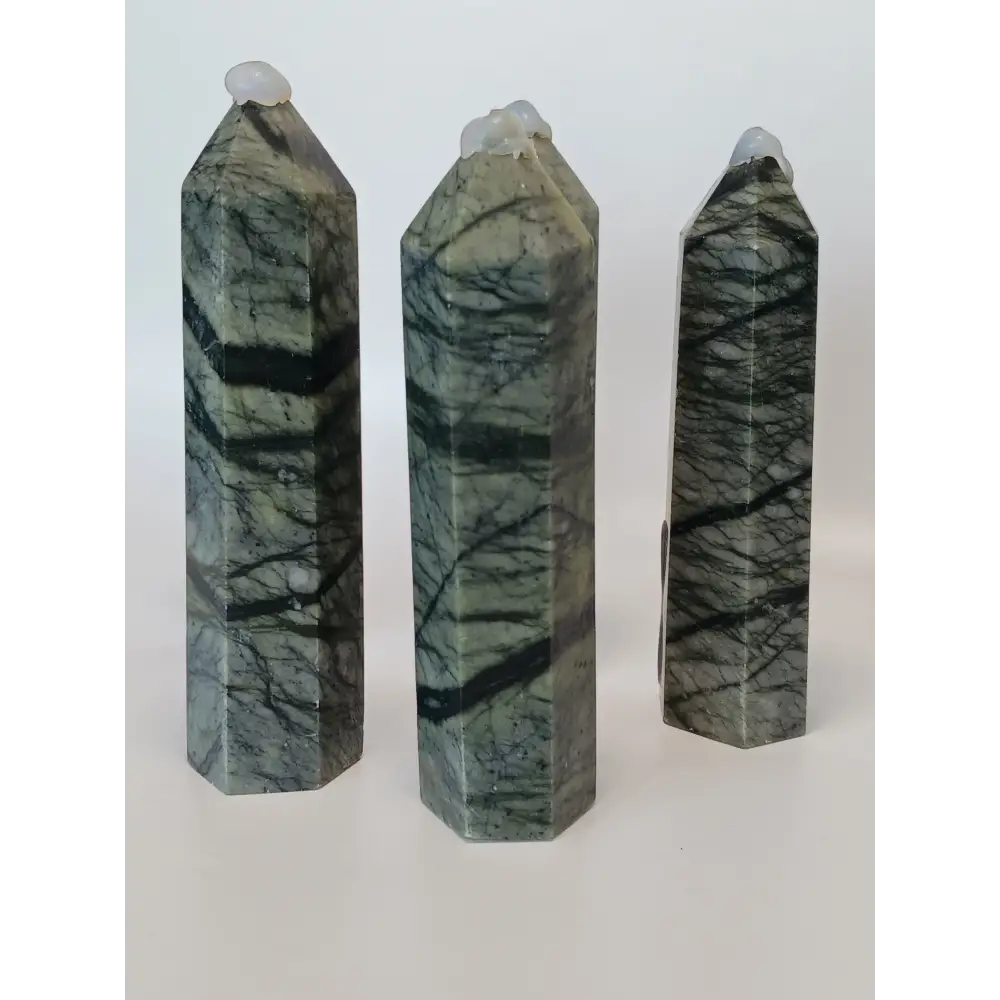 Online Intuitive Pick 3.5’’ Spiderweb Jasper Tower 🕸️