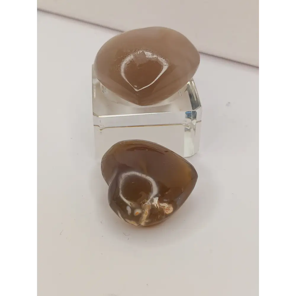 💙🐋 Orca Agate Heart – Communication Peace and Emotional Healing ✨ - Carvings