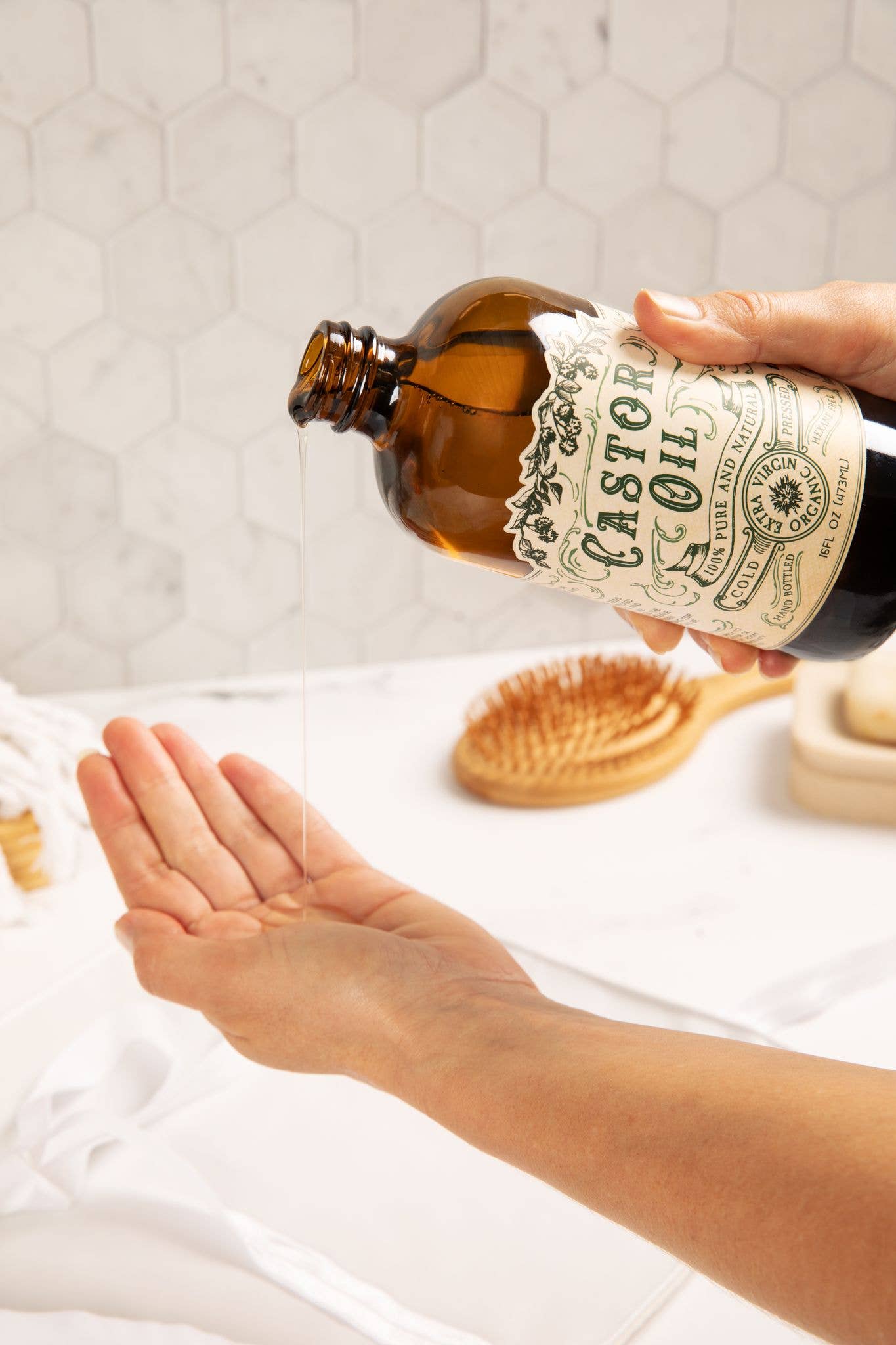Organic Cold Pressed Castor Oil Hexane Free USA bottled: 2 oz - Herbs & Accessories