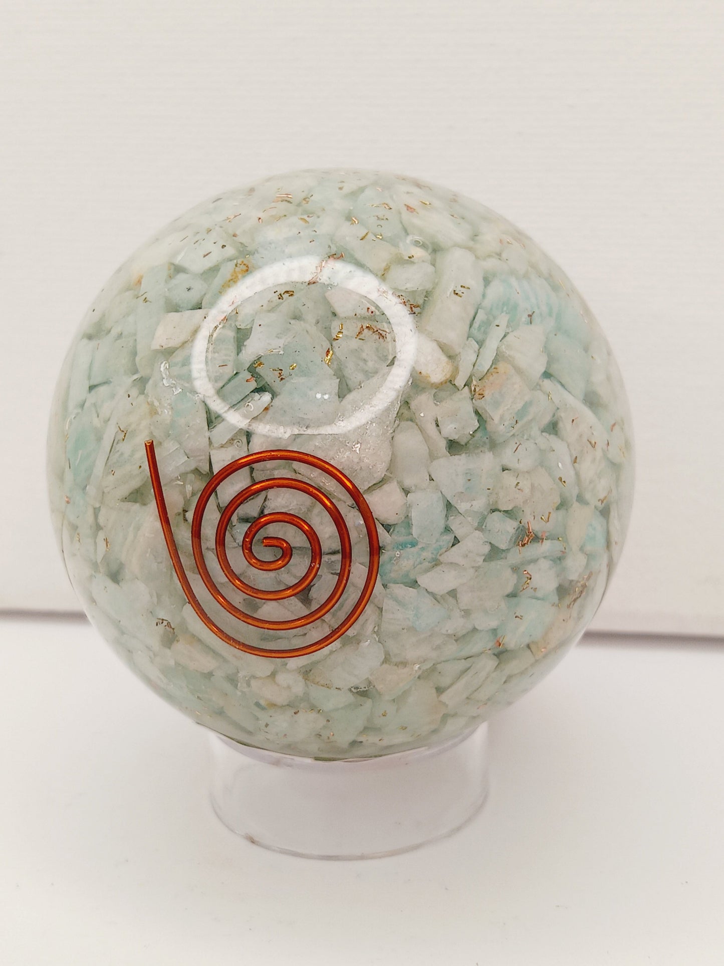 🌟🔮 Orgonite Spheres – Multi-Crystal Energy for Protection & Harmony! ✨ - Amazonite - Spheres