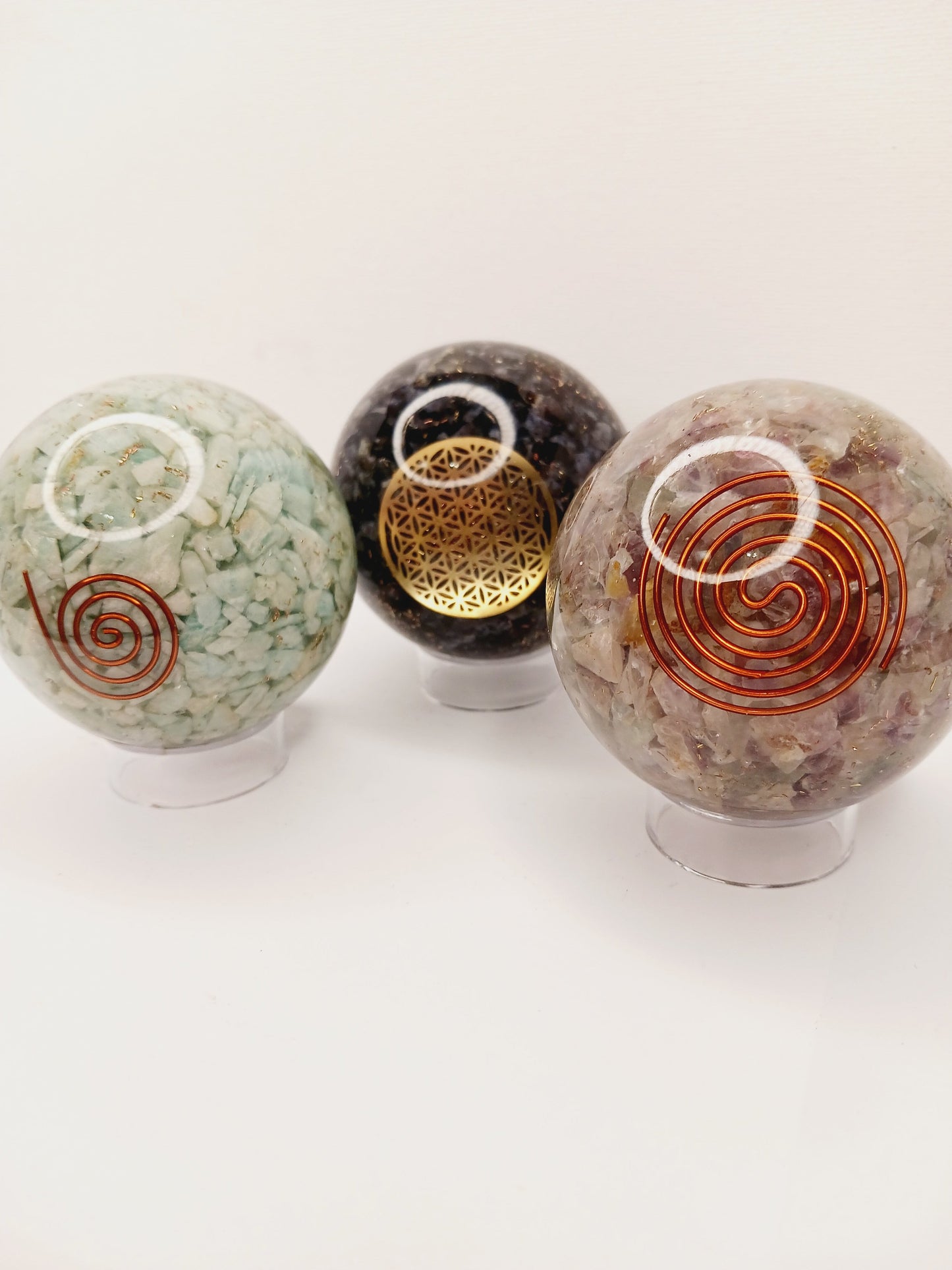 🌟🔮 Orgonite Spheres – Multi-Crystal Energy for Protection & Harmony! ✨ - Spheres