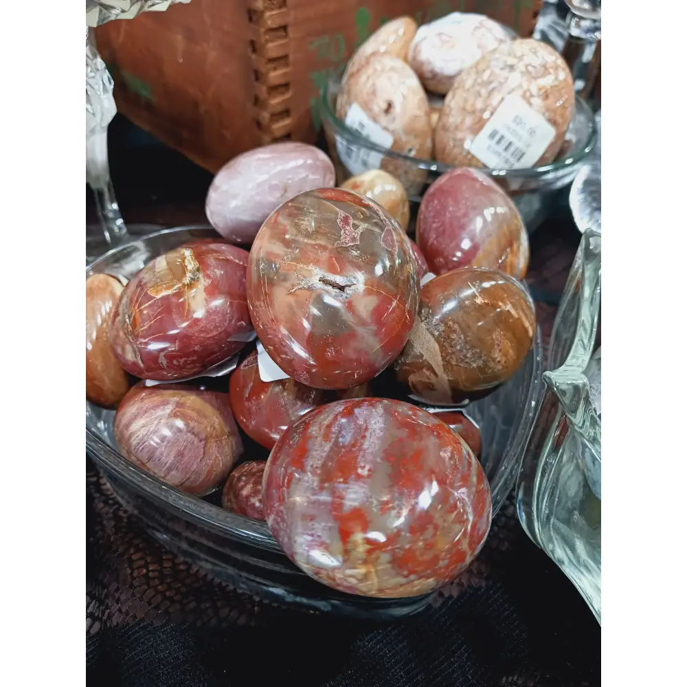 š³āØ Petrified Wood Palm Stone Intuitive Pick ā Grounding Ancient Wisdom and Transformation 𤲠- PALM