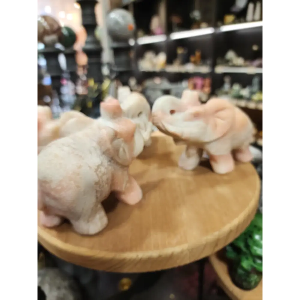 🐘💗 Pink Opal Elephant Carving – Love Healing & Gentle Strength! ✨