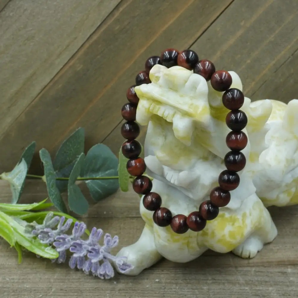 Red Tigers Eye Bracelet - 8mm - OMC BRACELETS
