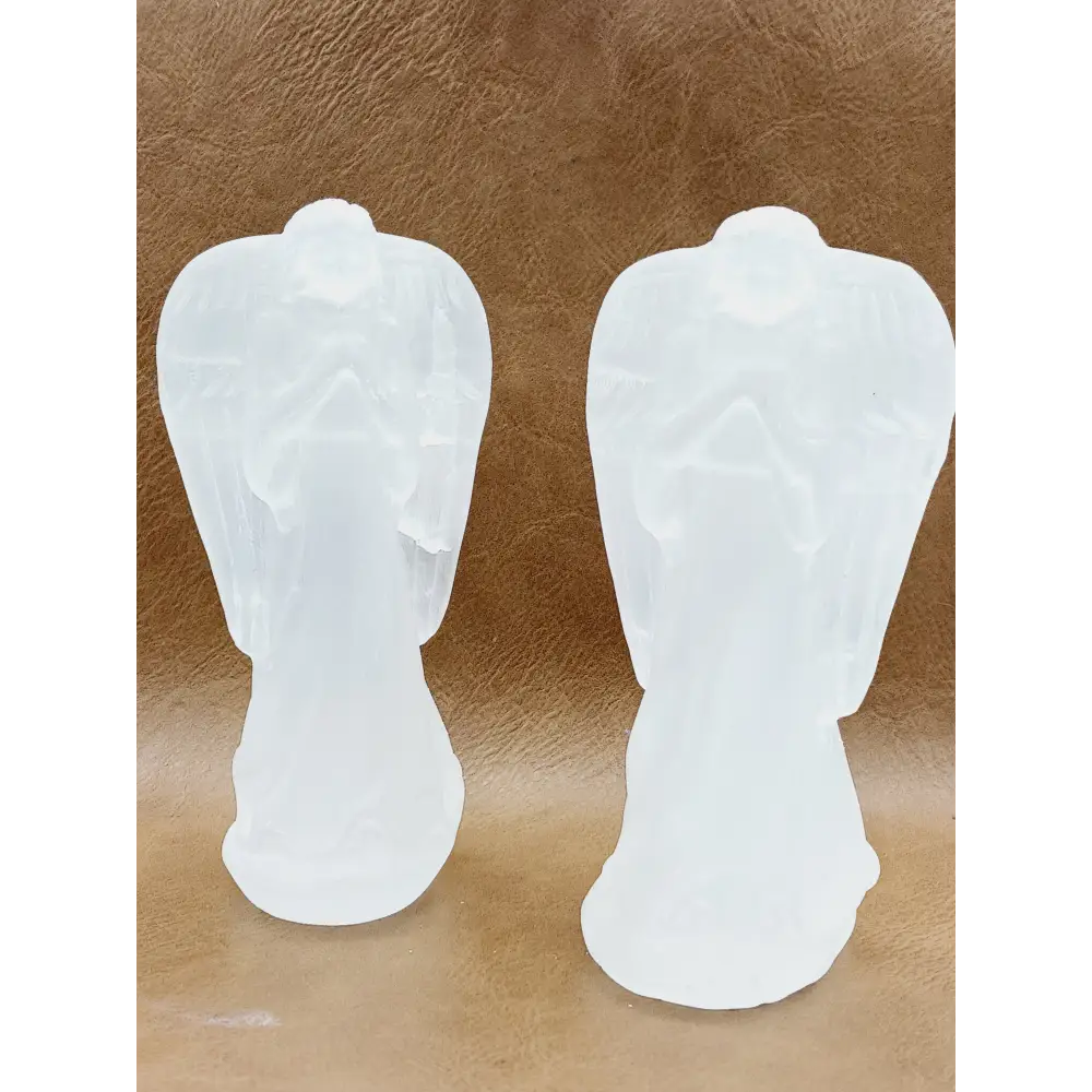 🤍✨ Selenite Angel Carving – Divine Protection Clarity and Peaceful Energy! 🕊️ - Carvings