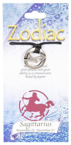 ♈🌙 Signs of the Zodiac Metal Pendants on Leather Cord (1’’) – All 12 Astrology Signs Celestial Style and Personalized