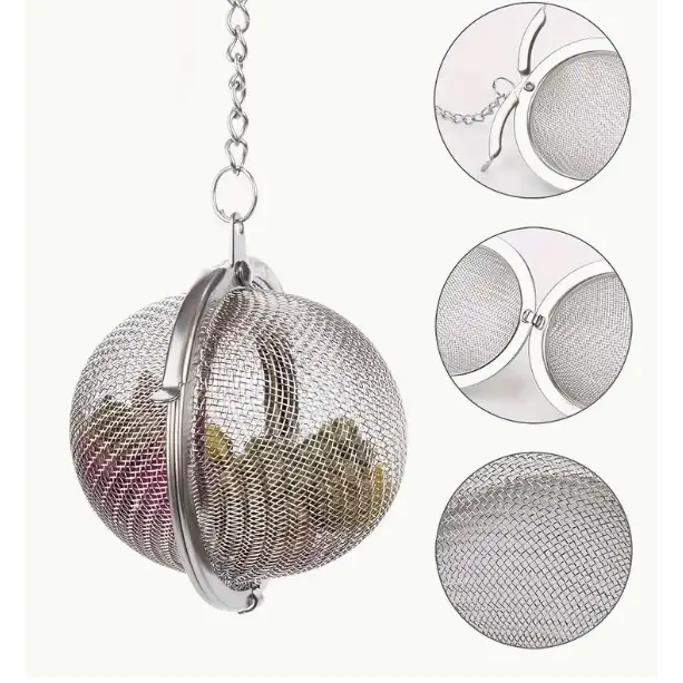 ☕✨ Stainless Steel Tea Infuser for Loose Tea – Sphere Locking Spice Tea Ball Strainer! 🌿 - Teas & Accessories