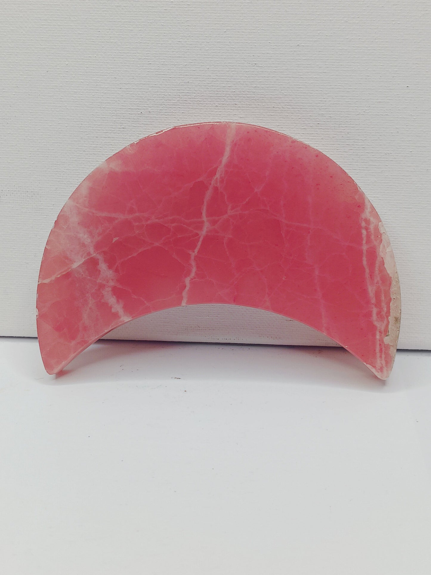 🌙⭐ Star and Moon Carvings – Dream Manifest and Illuminate Your Path ✨ - Red Calcite Moon - 5’’