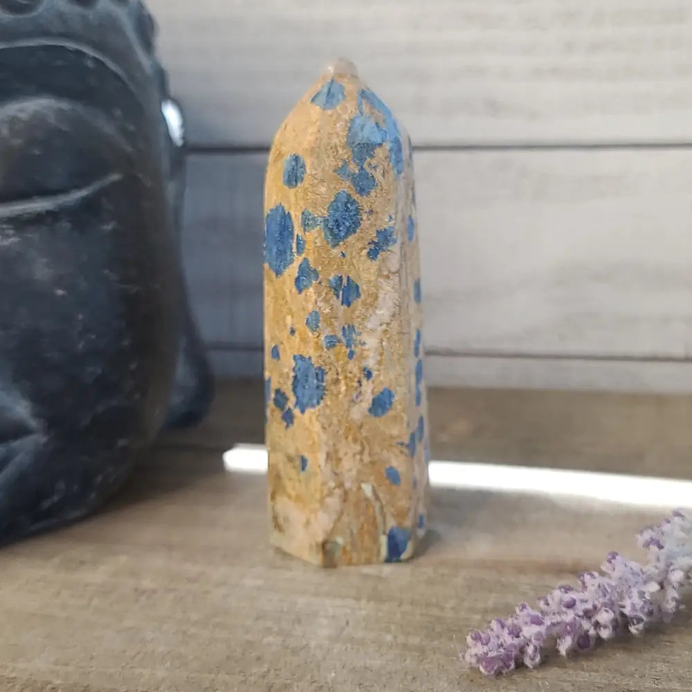 Starlight Blues - Golden Jasper with Azurite - 56 - Towers
