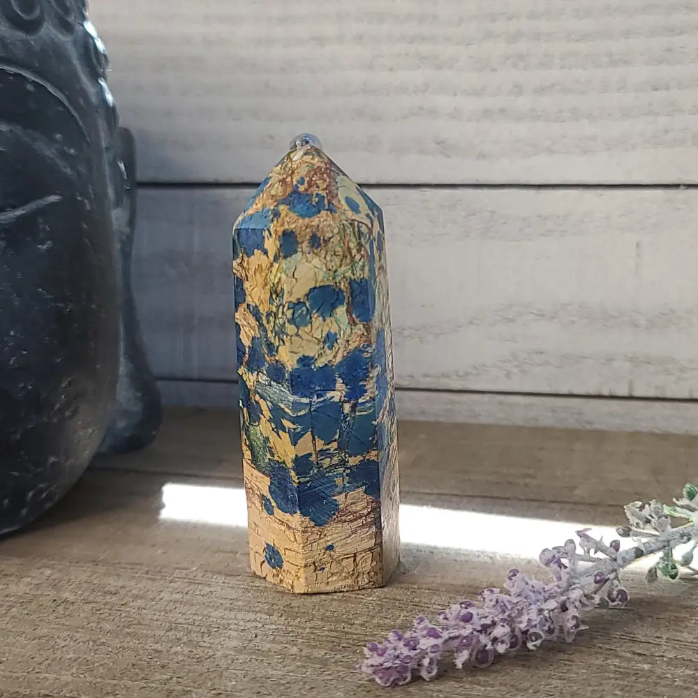 Starlight Blues - Golden Jasper with Azurite - 59 - Towers