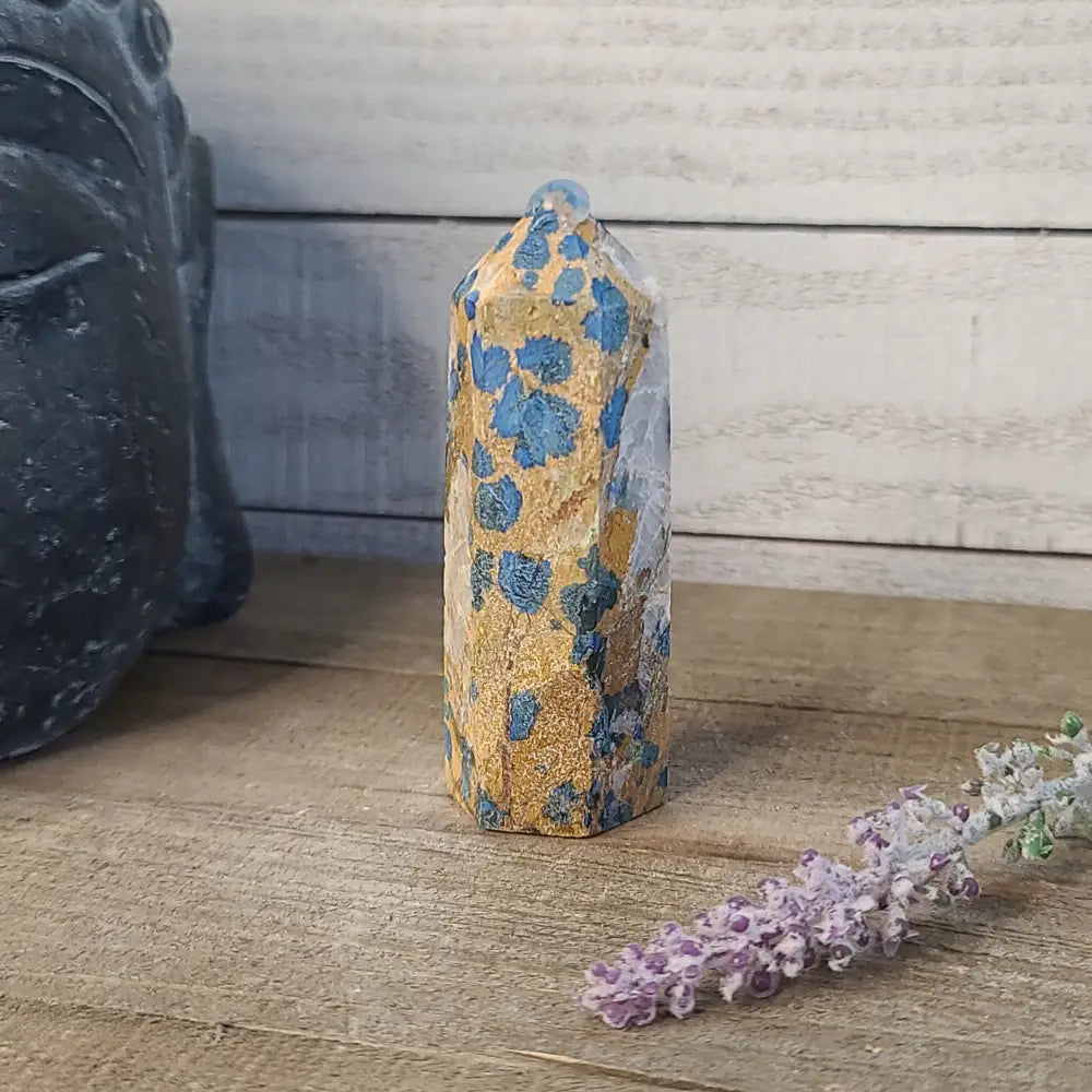 Starlight Blues - Golden Jasper with Azurite - 51 - Towers