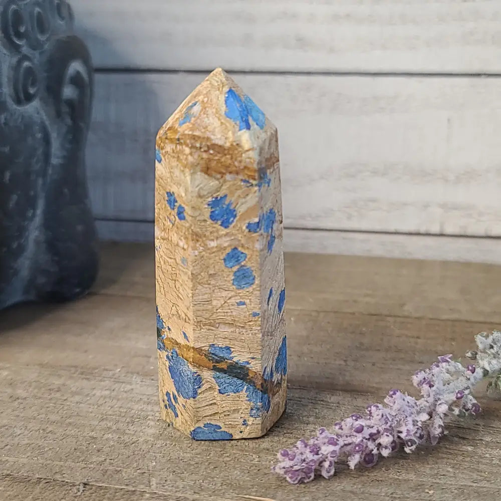 Starlight Blues - Golden Jasper with Azurite - 45 - Towers