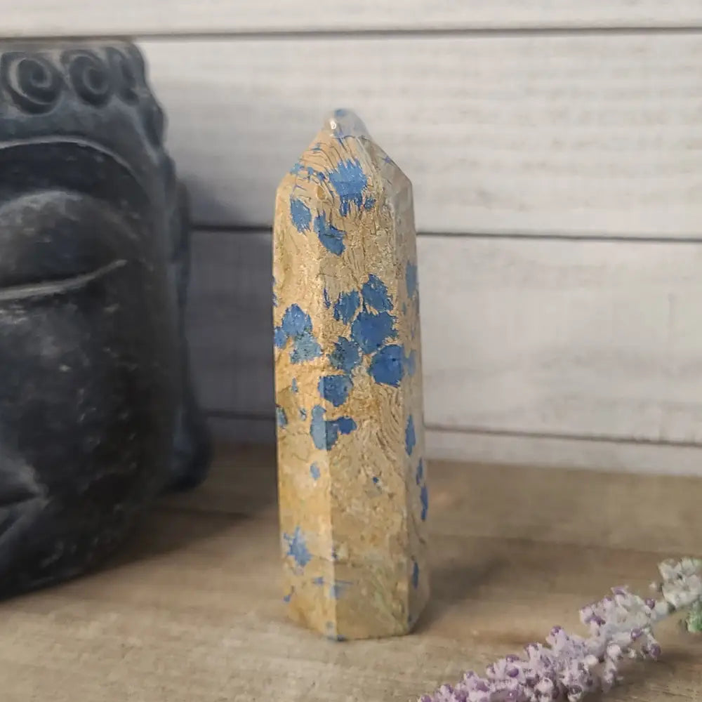 Starlight Blues - Golden Jasper with Azurite - 64 - Towers