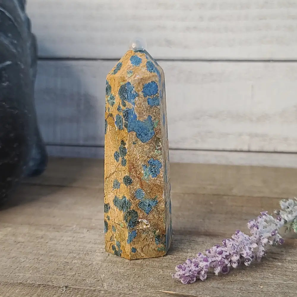 Starlight Blues - Golden Jasper with Azurite - 47 - Towers