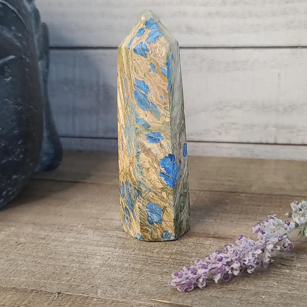 Starlight Blues - Golden Jasper with Azurite - 49 - Towers