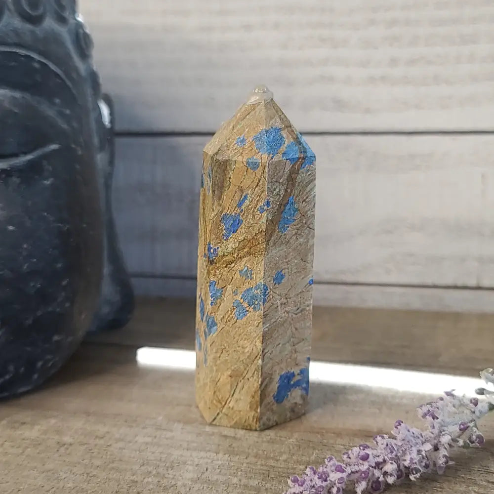 Starlight Blues - Golden Jasper with Azurite - Towers
