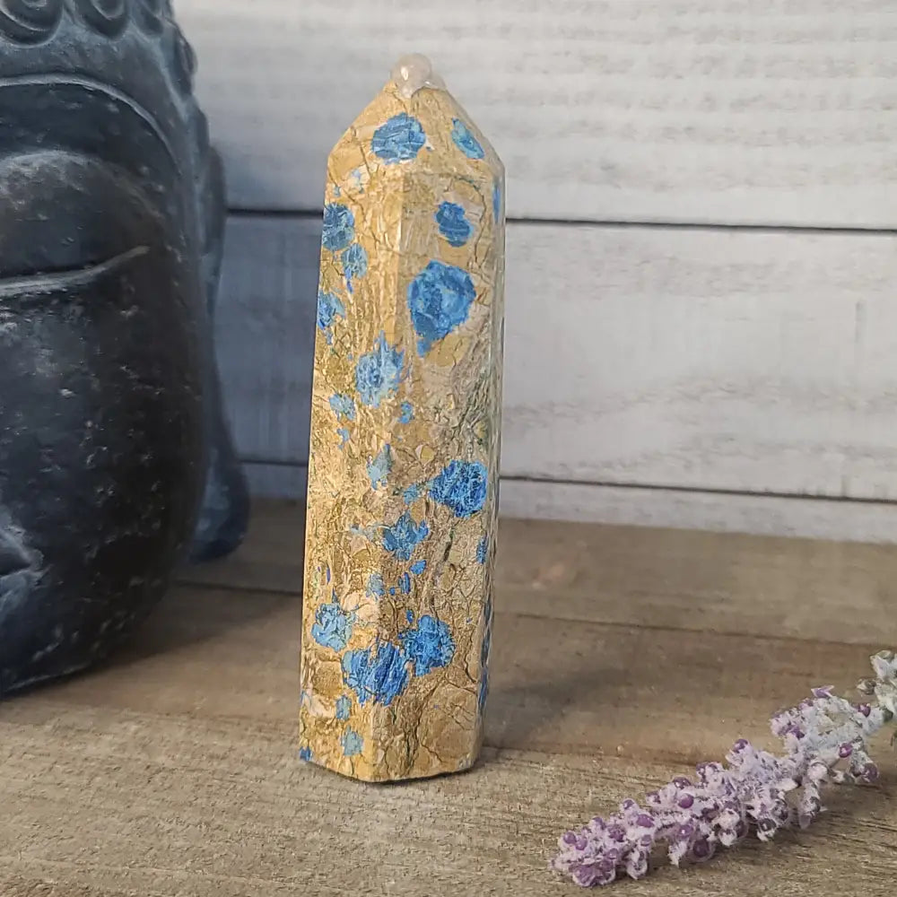 Starlight Blues - Golden Jasper with Azurite - 63 - Towers