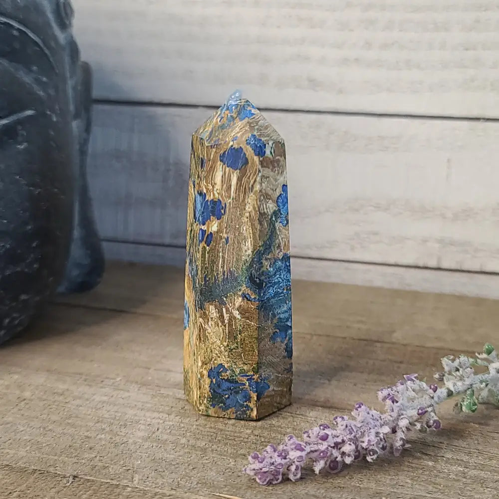 Starlight Blues - Golden Jasper with Azurite - 50 - Towers