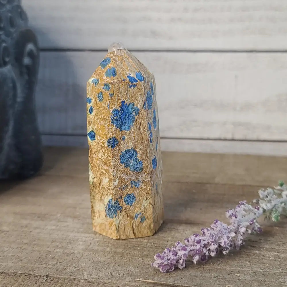 Starlight Blues - Golden Jasper with Azurite - 46 - Towers