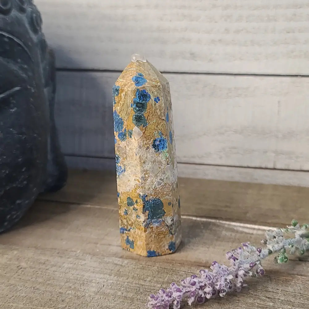 Starlight Blues - Golden Jasper with Azurite - 53 - Towers