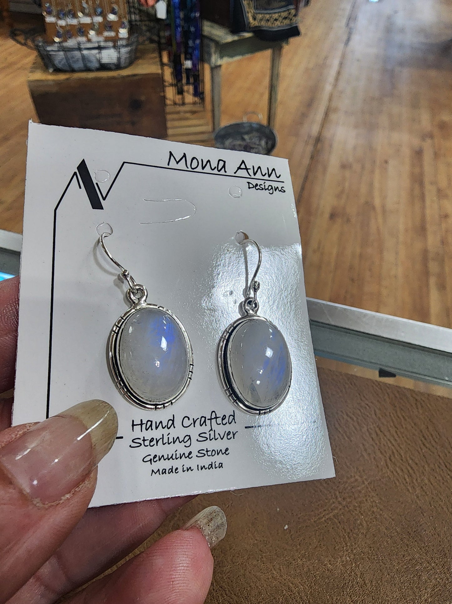 🌙✨ Sterling Silver Rainbow Moonstone Earrings – Lunar Light & Intuitive Beauty! 💎 - Jewelry
