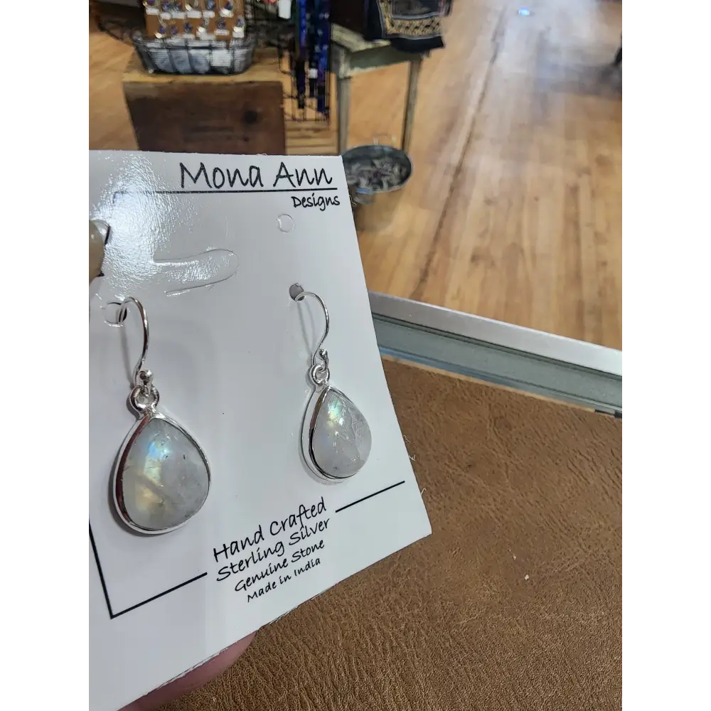 ๐โจ Sterling Silver Rainbow Moonstone Teardrop Earrings โ Divine Feminine & Lunar Magic! ๐ - Jewelry