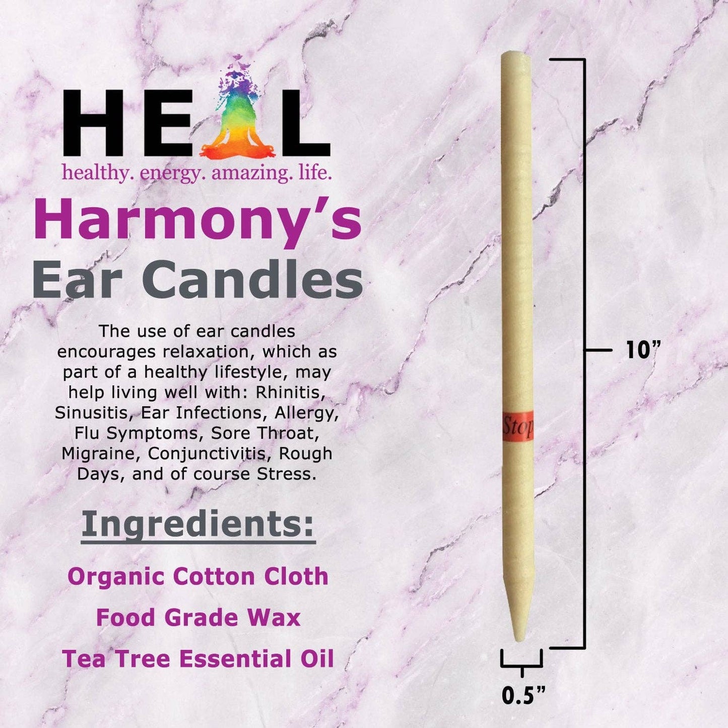 🕯️🌱 Tea Tree Ear Candles by Doc Harmony – 2-Pack – Purifying Refreshing Self-Care! ✨ - Candles & Accessories