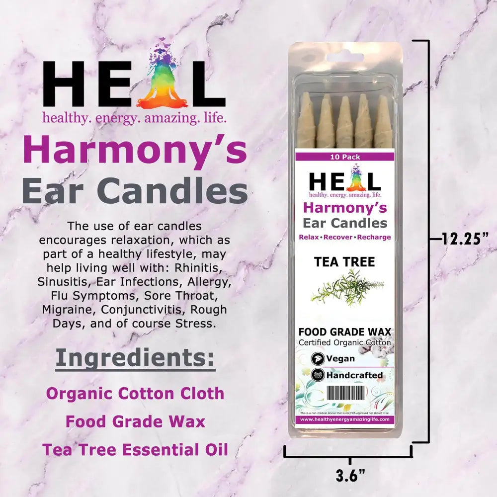 🕯️🌱 Tea Tree Ear Candles by Doc Harmony – 2-Pack – Purifying Refreshing Self-Care! ✨ - Candles & Accessories