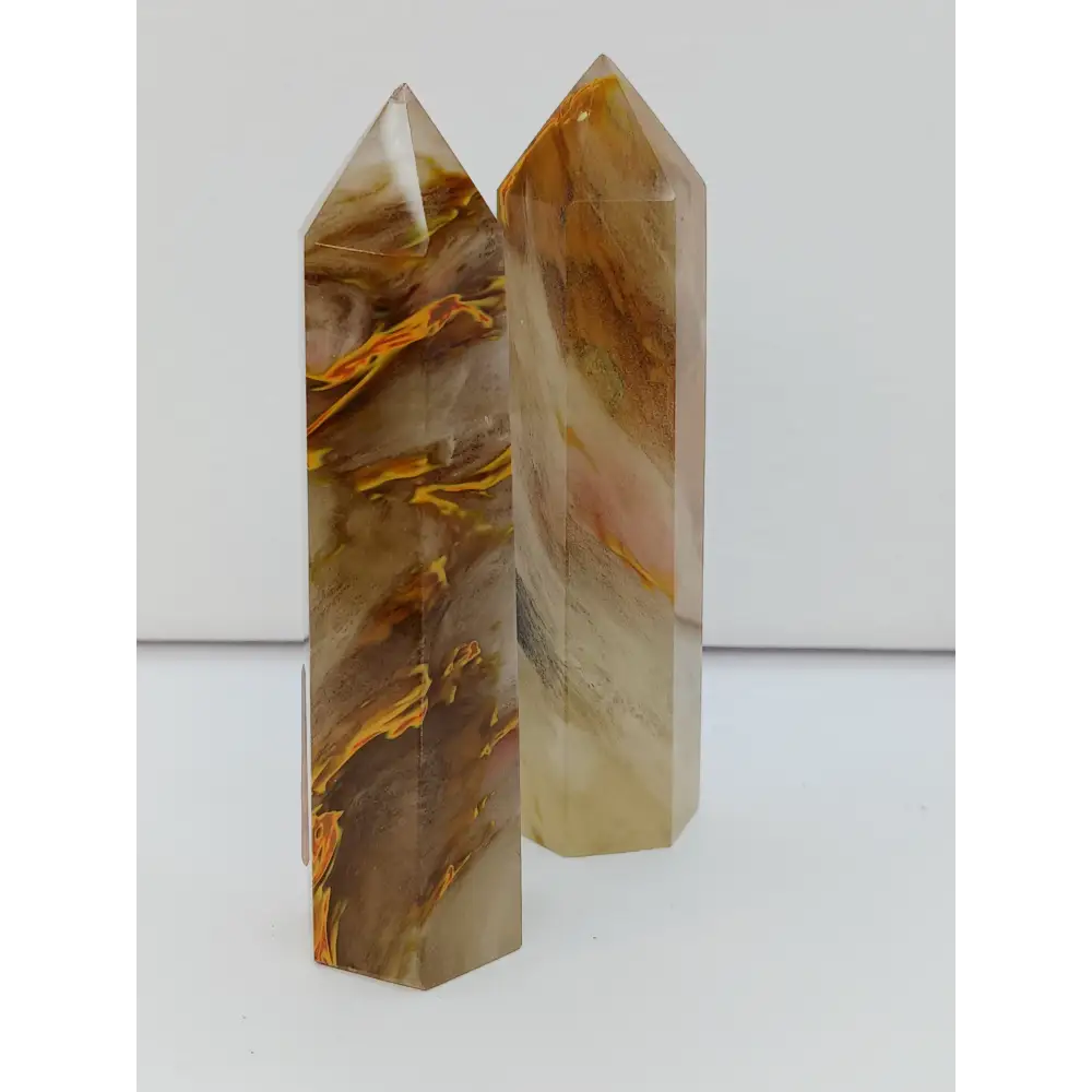 🐅✨ Tiger Skin Smelting Quartz Sphere 3.5’’ – Reiki and Empowerment! 🧡🤎 - Tigers Skin Smelting Points - Towers