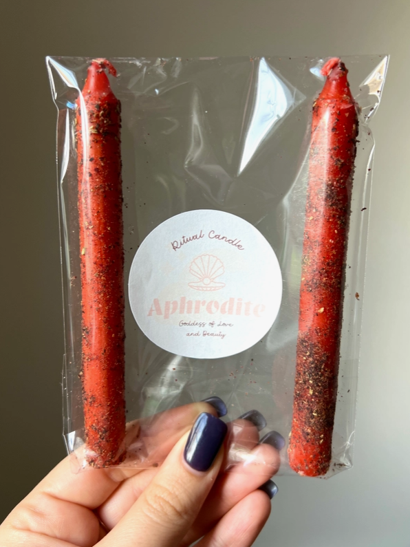 Twin Ritual Candles - Aphrodite - Candles & Accessories