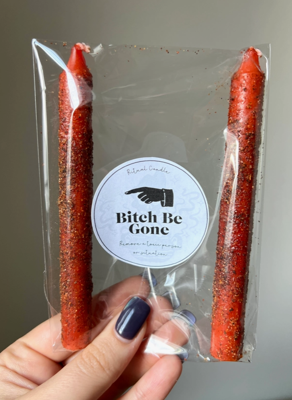 Twin Ritual Candles - Bitch Be Gone - Candles & Accessories