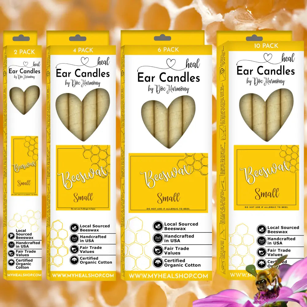 🐝✨ Unscented Beeswax Ear Candles by Doc Harmony – Pure Gentle Wellness (2-Pack) 🕯️ - Candles & Accessories