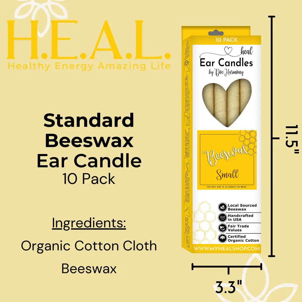 🐝✨ Unscented Beeswax Ear Candles by Doc Harmony – Pure Gentle Wellness (2-Pack) 🕯️ - Candles & Accessories