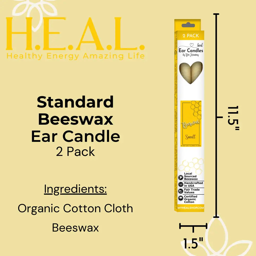 🐝✨ Unscented Beeswax Ear Candles by Doc Harmony – Pure Gentle Wellness (2-Pack) 🕯️ - Candles & Accessories