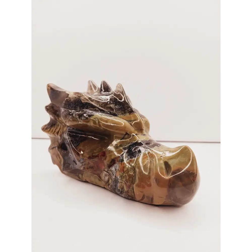 🐉🔥 Volcano Agate Dragon Skull 5.5’’ – Power Transformation and UV Magic 💡 - 2