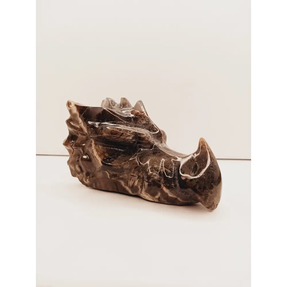 🐉🔥 Volcano Agate Dragon Skull 5.5’’ – Power Transformation and UV Magic 💡 - 1