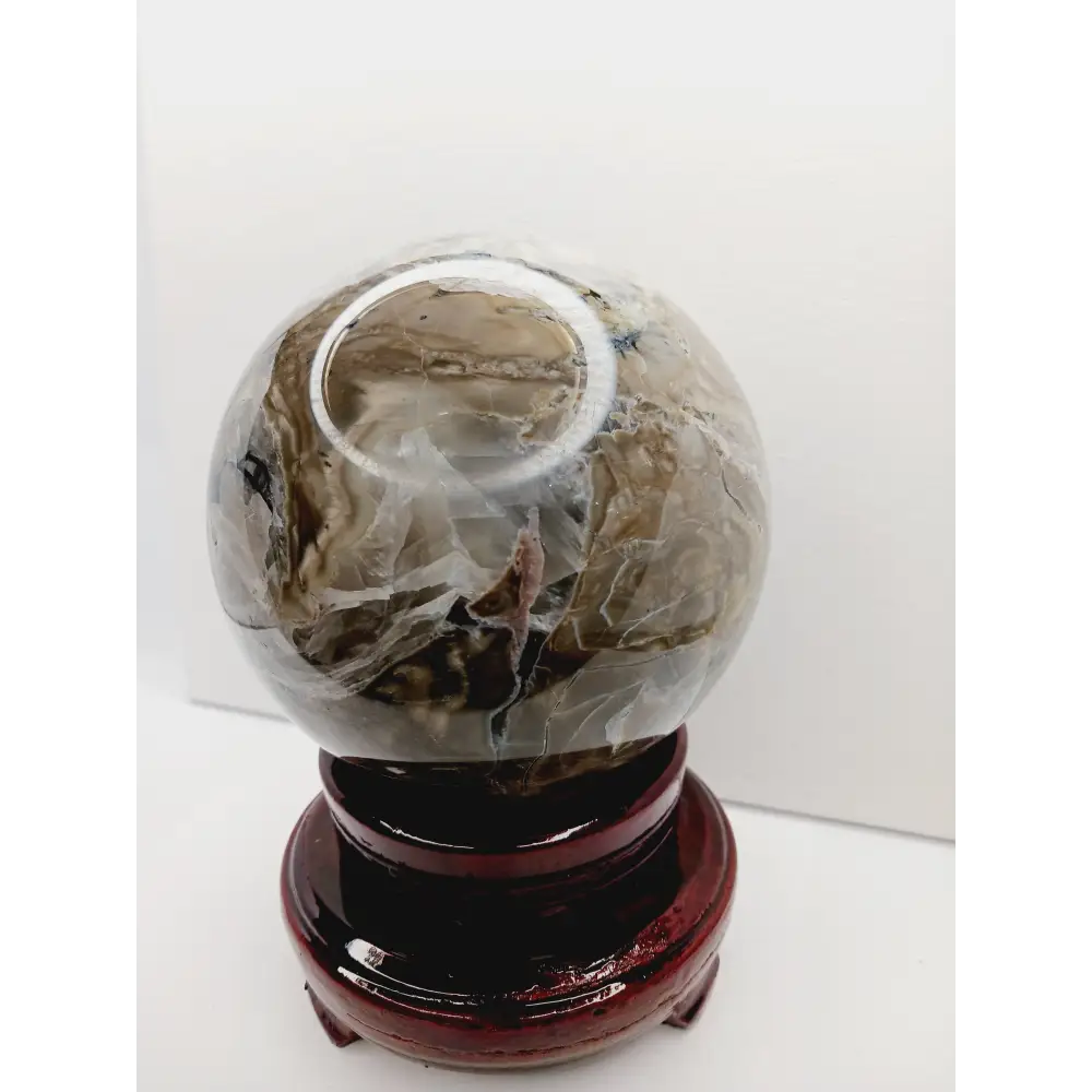 šāØ Volcano Agate Sphere w/ stand ā Transformation Strength and Grounding. UV REACTIVE šŖ - Spheres