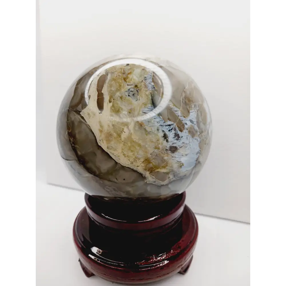 šāØ Volcano Agate Sphere w/ stand ā Transformation Strength and Grounding. UV REACTIVE šŖ - Spheres