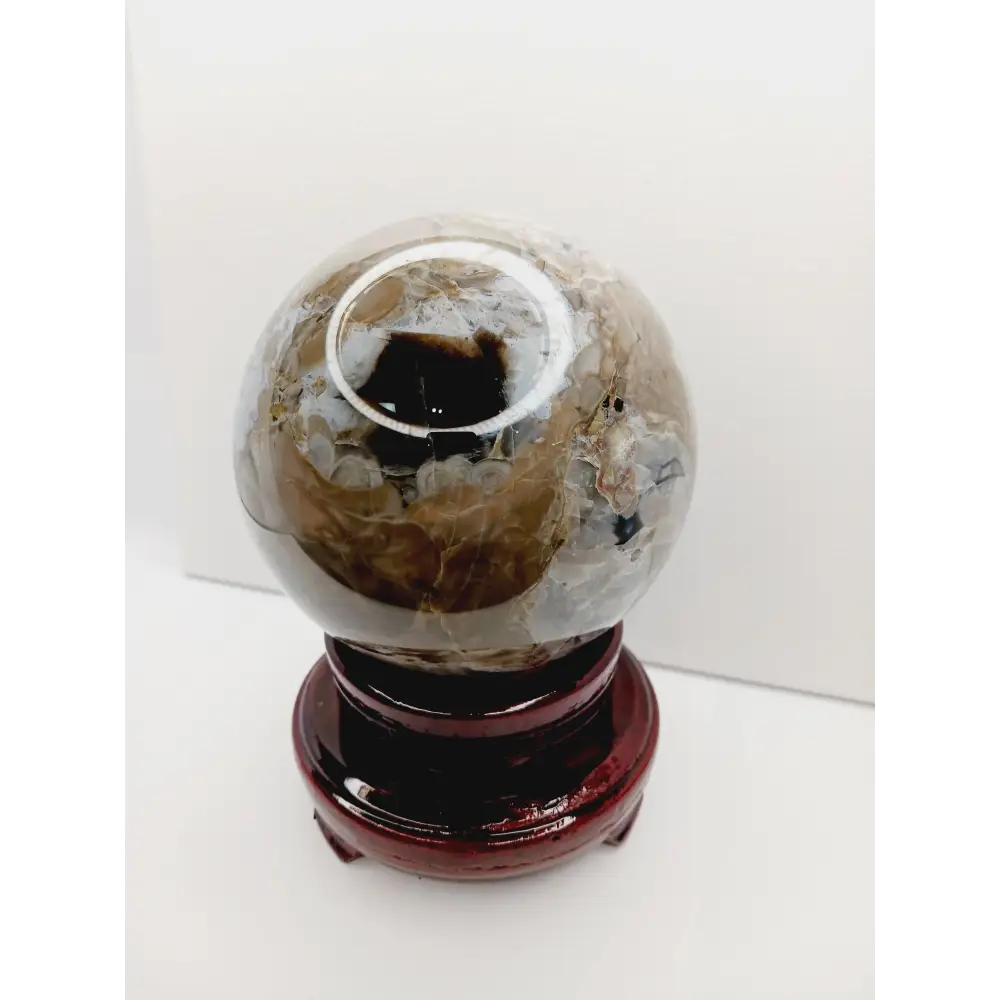 šāØ Volcano Agate Sphere w/ stand ā Transformation Strength and Grounding. UV REACTIVE šŖ - Spheres