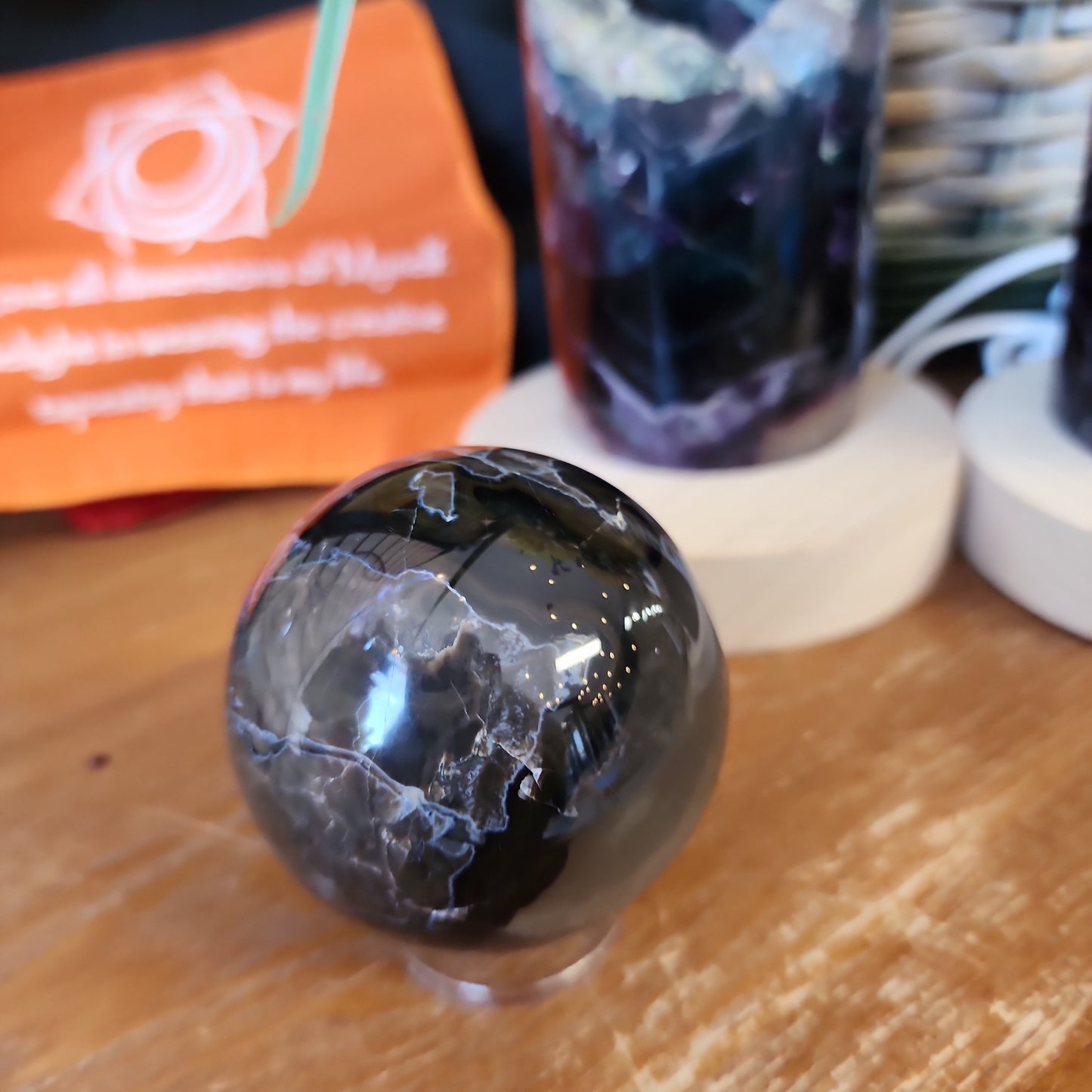 🌋🤍 Volcano Agate Spheres (2.5’’) – Ignite Transformation and Grounding Energy! 🤍🌋 - 13 - Spheres