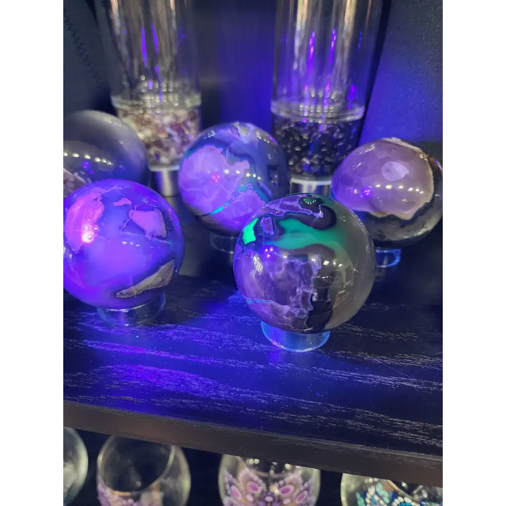 🌋🤍 Volcano Agate Spheres (2.5’’) – Ignite Transformation and Grounding Energy! 🤍🌋 - Spheres