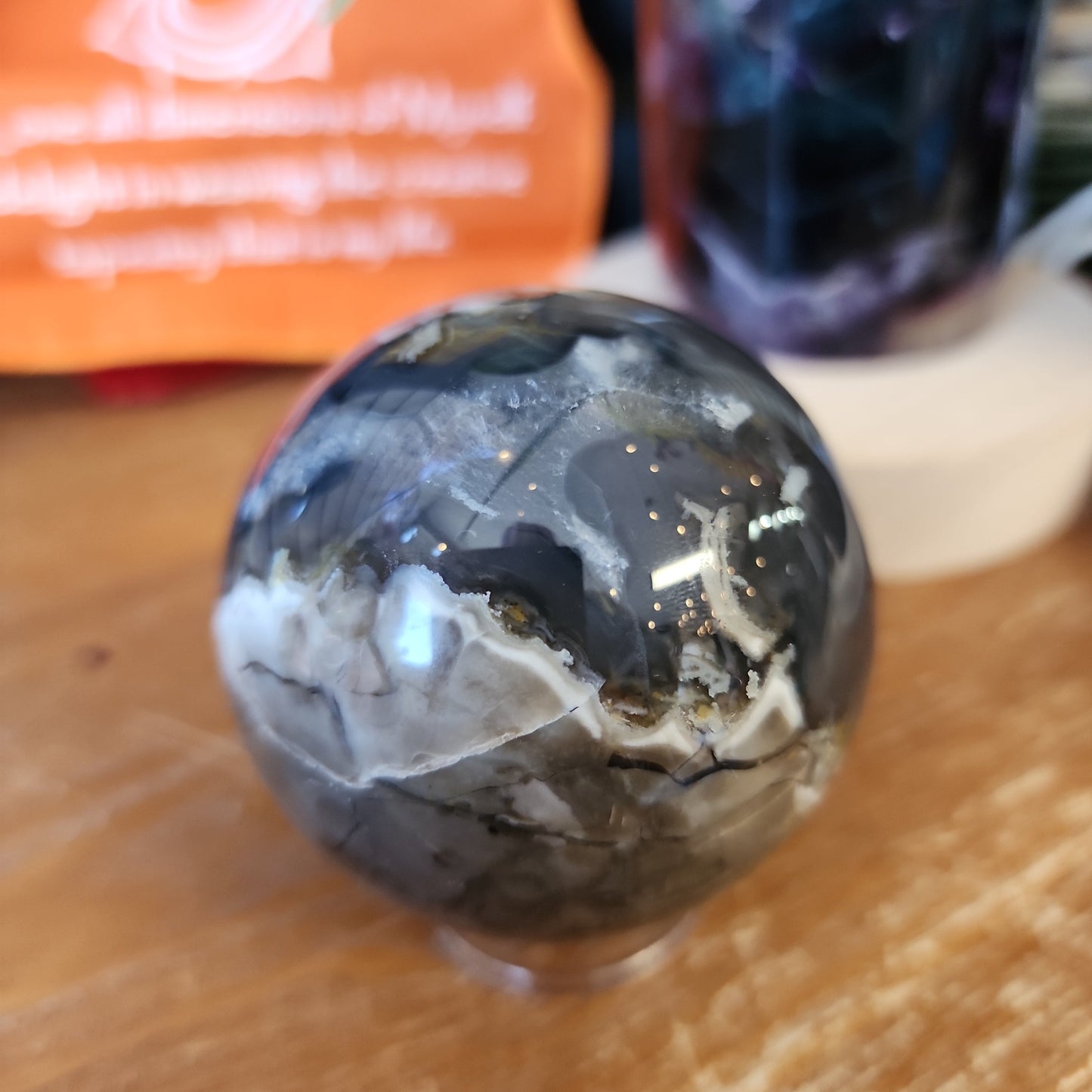 🌋🤍 Volcano Agate Spheres (2.5’’) – Ignite Transformation and Grounding Energy! 🤍🌋 - 12 - Spheres