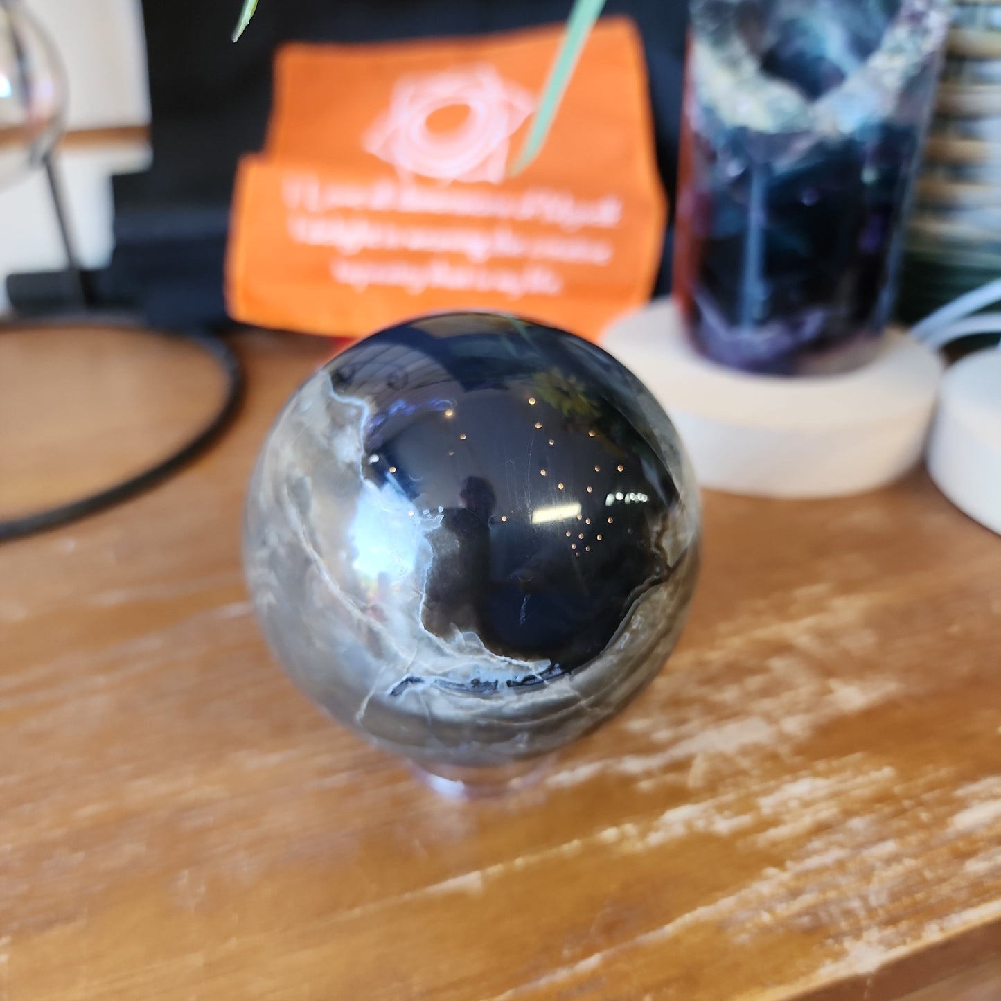 🌋🤍 Volcano Agate Spheres (2.5’’) – Ignite Transformation and Grounding Energy! 🤍🌋 - 1 - Spheres