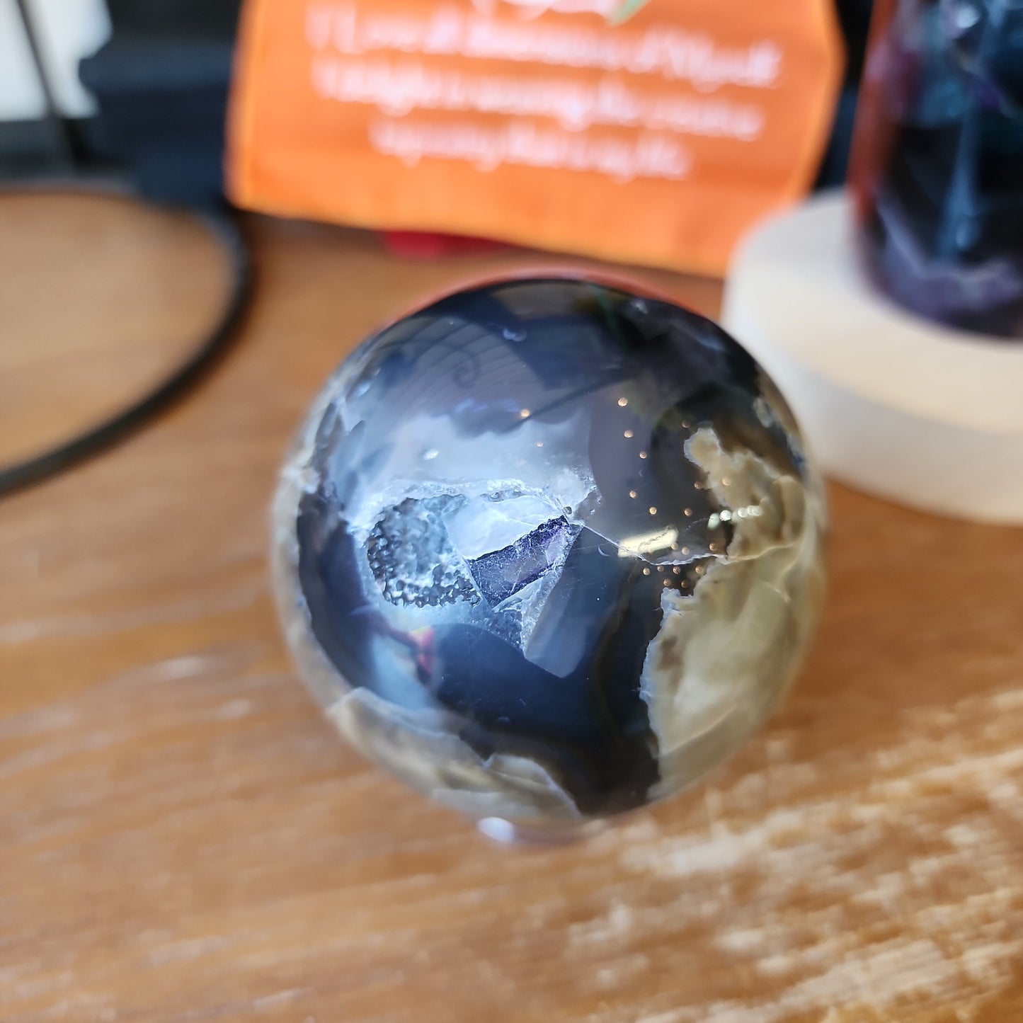 🌋🤍 Volcano Agate Spheres (2.5’’) – Ignite Transformation and Grounding Energy! 🤍🌋 - Spheres