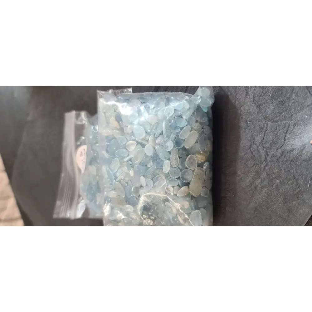 Water Bottle Chip Refill - Aquamarine Chips - Crystal Water Bottles