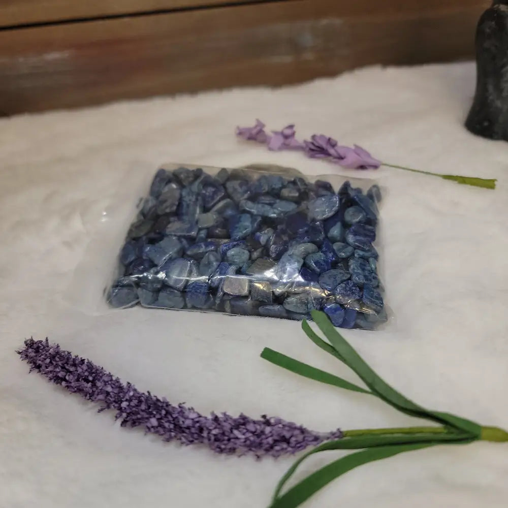 Water Bottle Chip Refill - Lapis Chips - Crystal Water Bottles