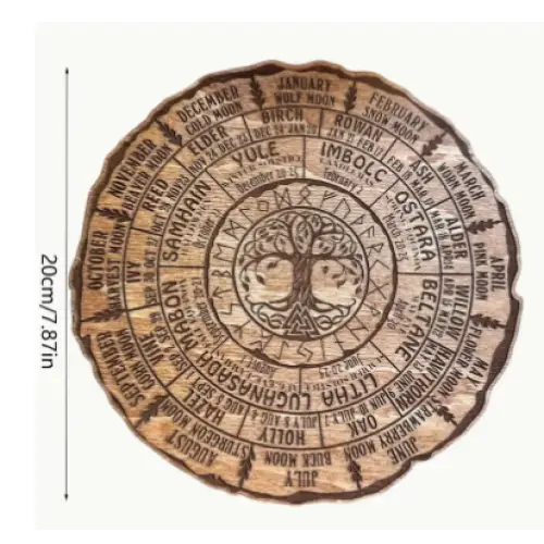🌀✨ Wheel of the Year Plaque with Stand – Celebrate the Seasons & Sacred Cycles! 🌿 - NON-TYPED YET